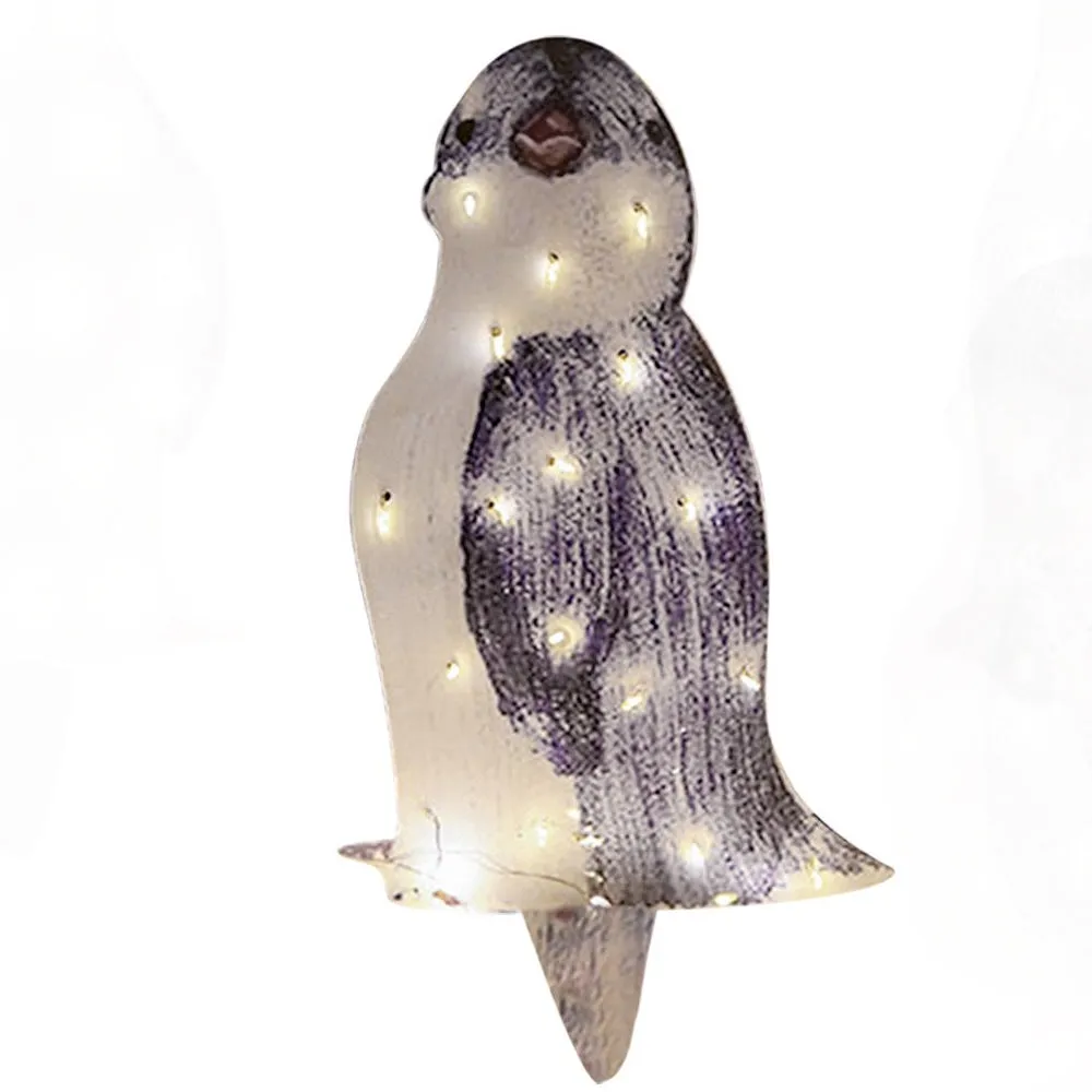 Solar Powered Outdoor 3D Penguin Holiday Decorative Light