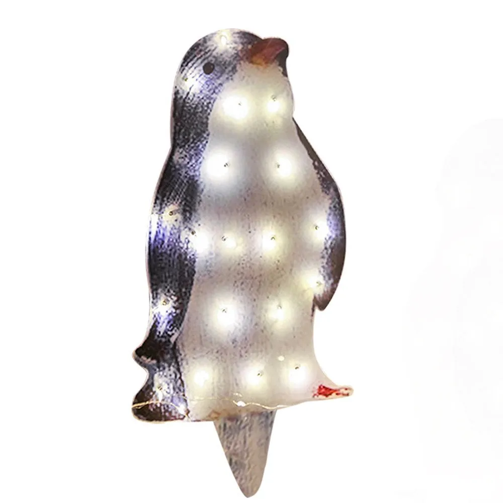 Solar Powered Outdoor 3D Penguin Holiday Decorative Light