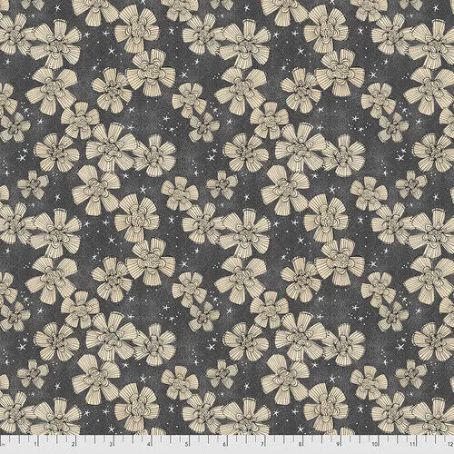 Spirit of Halloween - Nocturnal Bloom - Charcoal by Cori Dantini (1 yard)