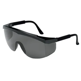 SS112 MCR Safety SS1 Series Safety Glasses, Gray Lens, Nylon Black Temple