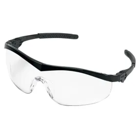 ST110 MCR Safety ST1 Series Safety Glasses, Clear Lens, Nylon Black Temple