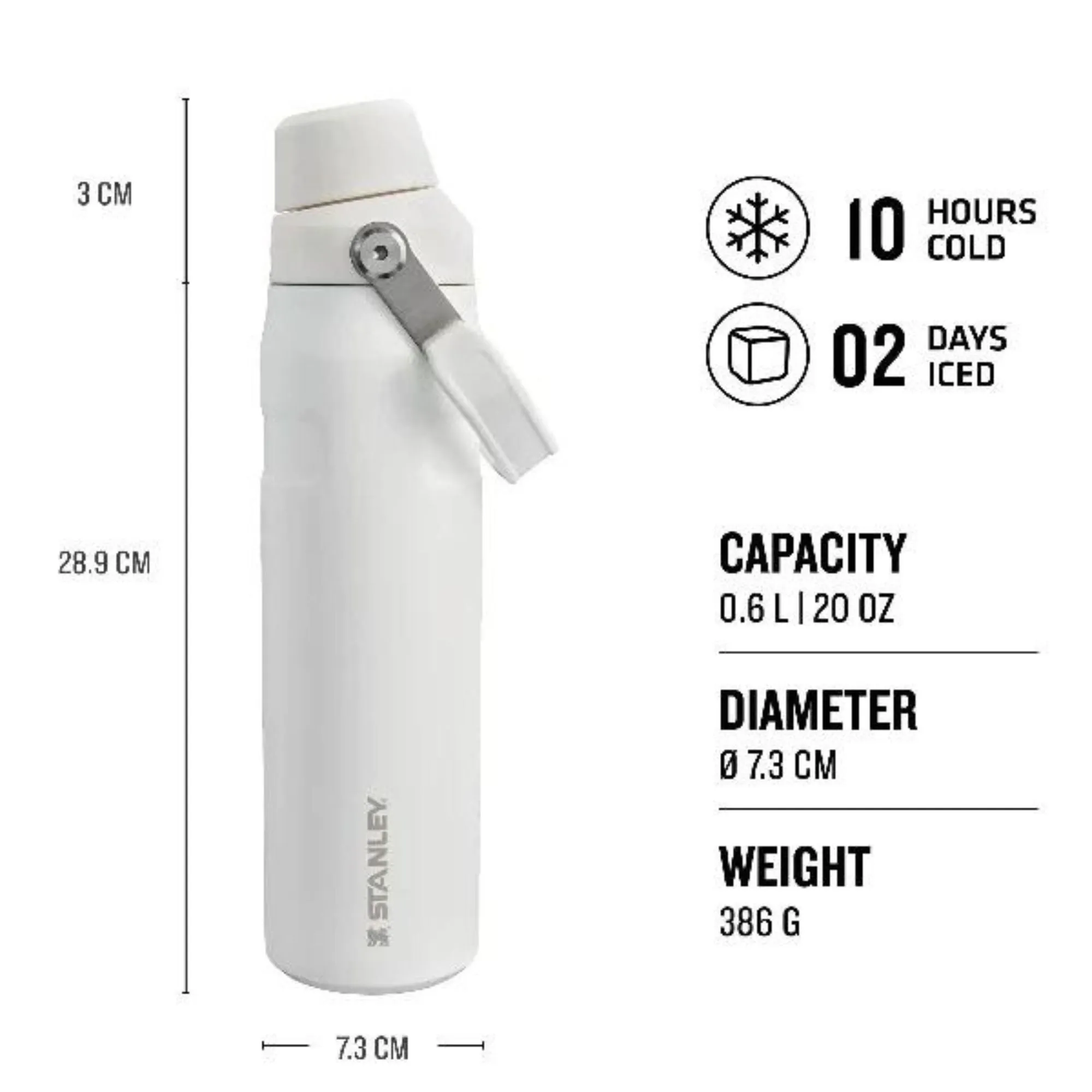 Stanley The IceFlow Fast Flow 0.6L Carry Handle Water Bottle