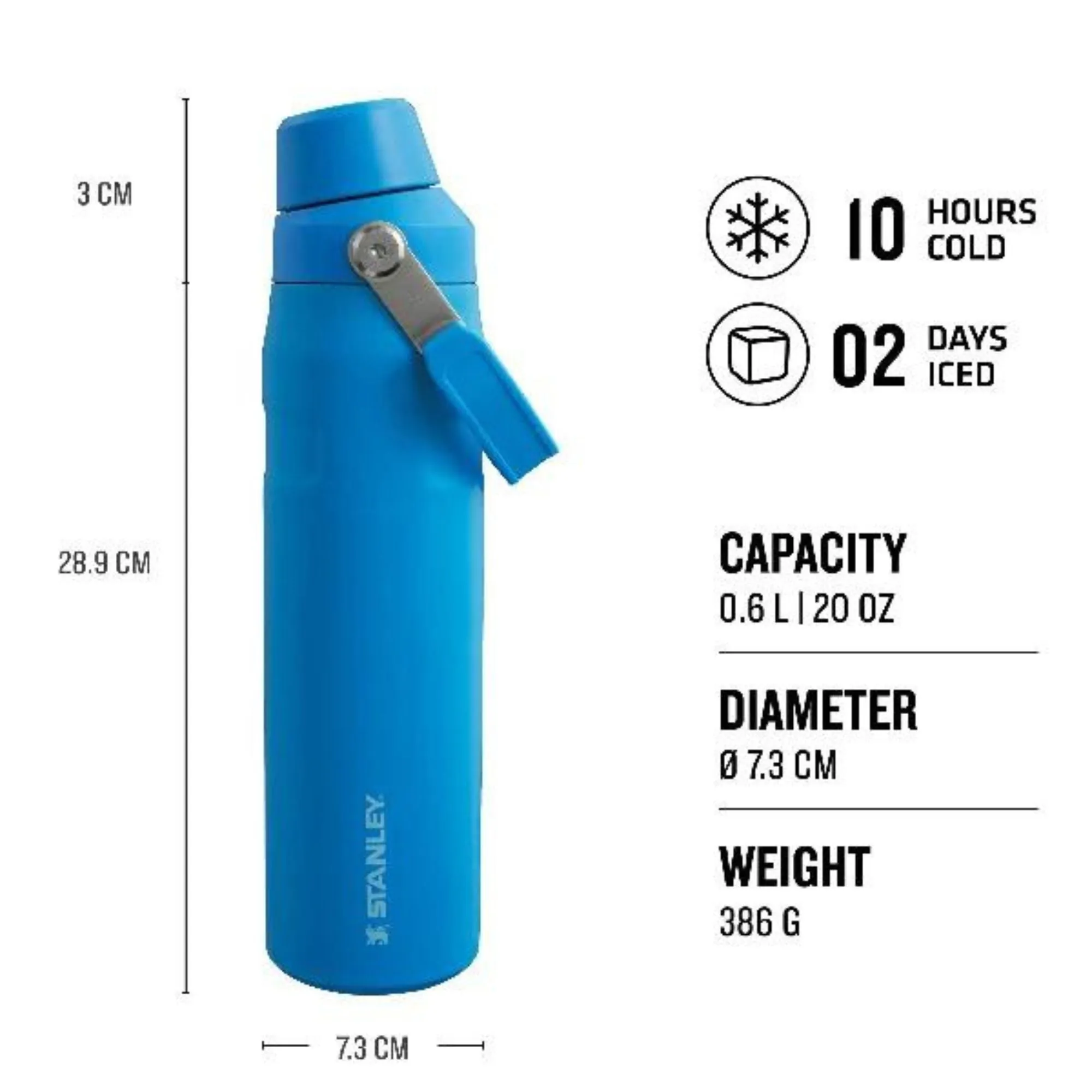 Stanley The IceFlow Fast Flow 0.6L Carry Handle Water Bottle