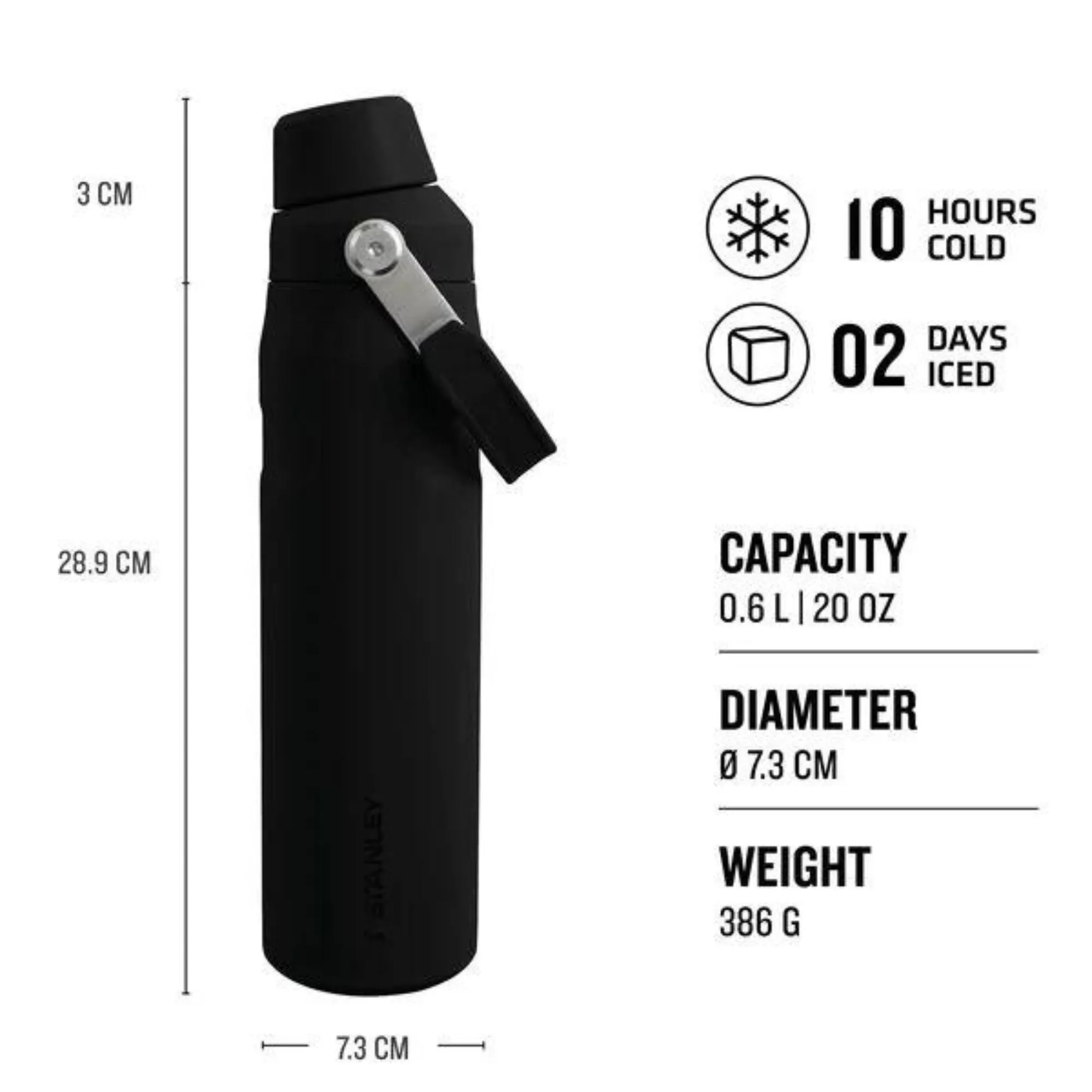 Stanley The IceFlow Fast Flow 0.6L Carry Handle Water Bottle