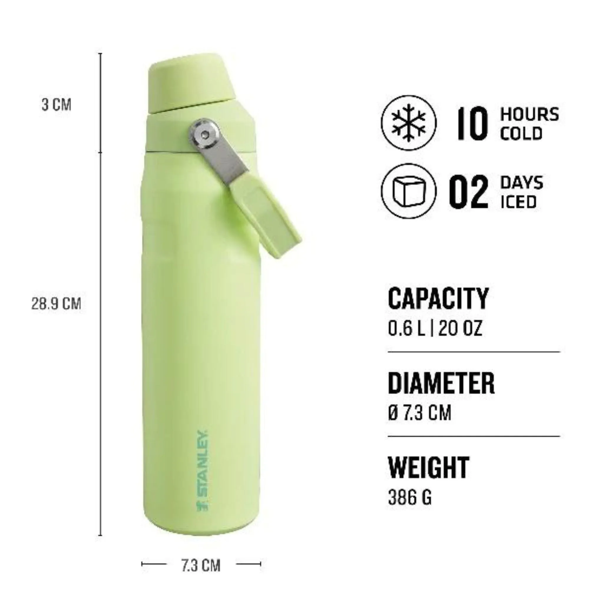 Stanley The IceFlow Fast Flow 0.6L Carry Handle Water Bottle