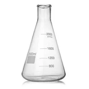 STARLABS Borosilicate Glass 3.3 Narrow Mouth Conical Flask (2000 ml, Pack of 2)