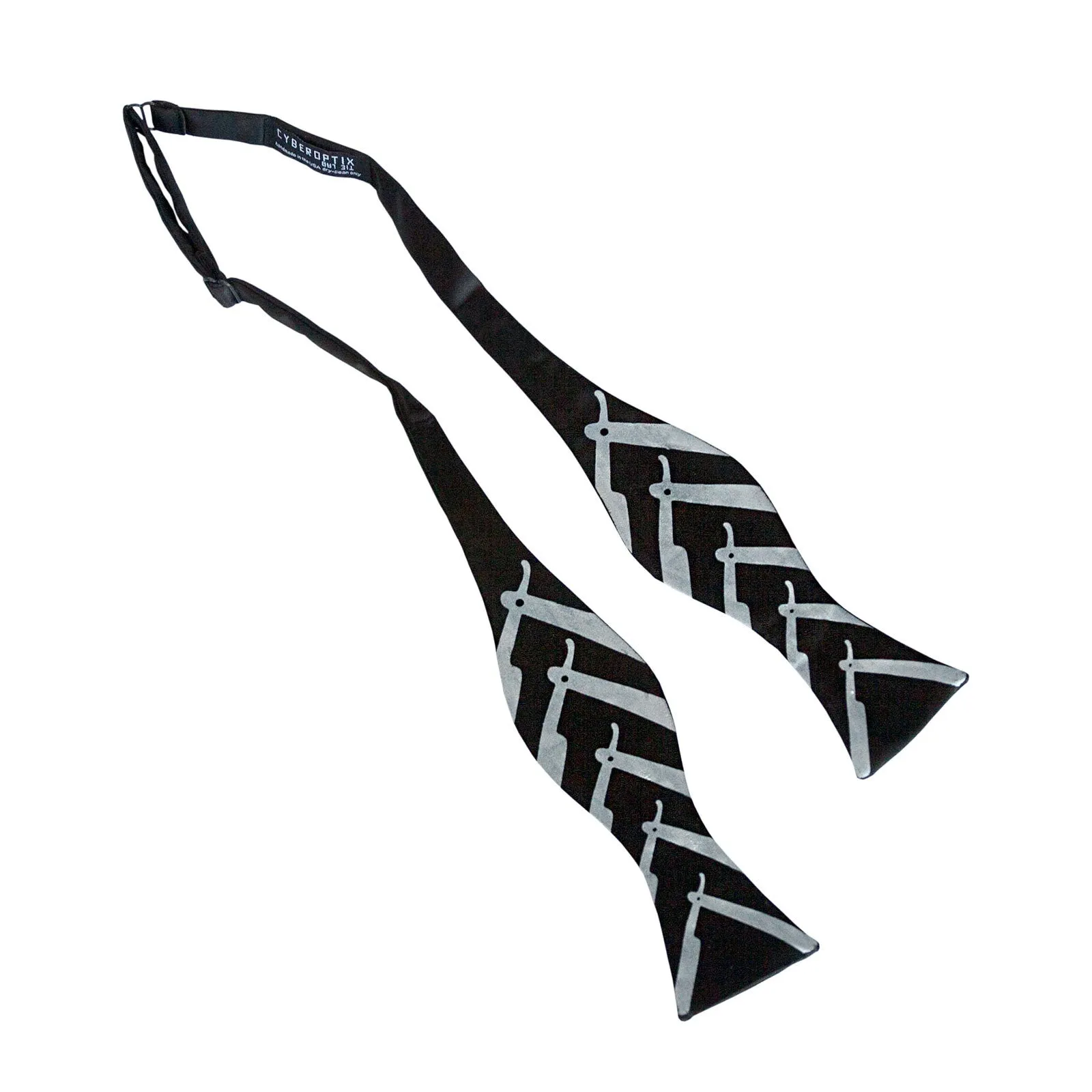 Straight Razor Print Bow Tie, Cut Throat