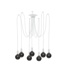 Swag Chandelier: White with Smoke