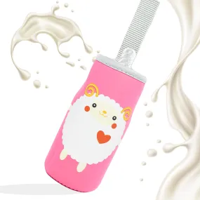 THE LITTLE LOOKERS Cute Animated Patterned Soft Stretchable Baby Feeding Bottle Cover with Easy to Hold Strap for 120ml, 150ml, 240ml