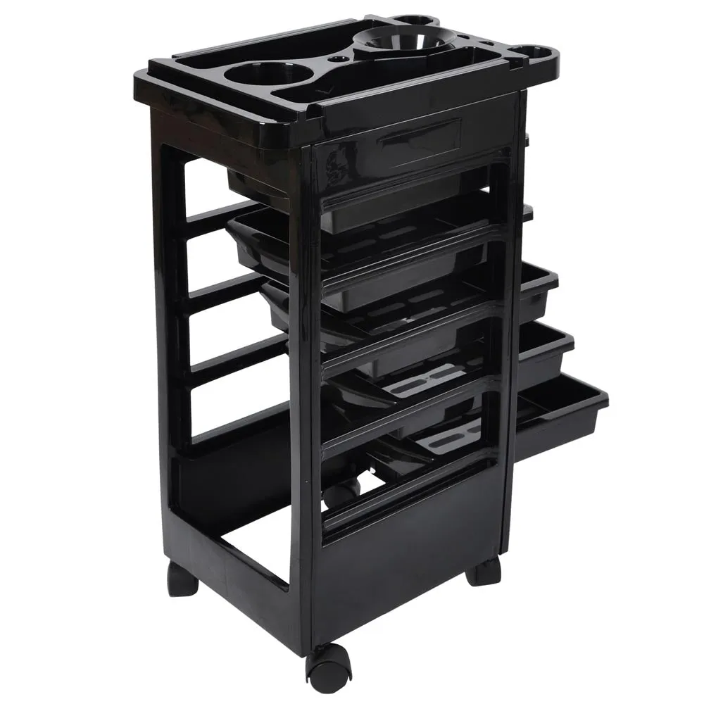 TheLAShop 5-Drawer Color Tray for Hair Salon Trolley Cart on Wheels