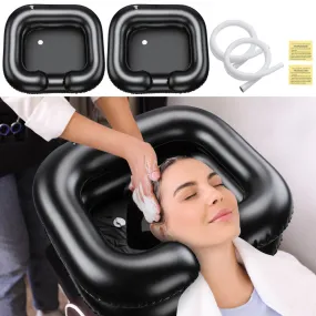 TheLAShop Shampoo Bowl Inflatable Hair Wash Sink for Home Salon 2-Pack