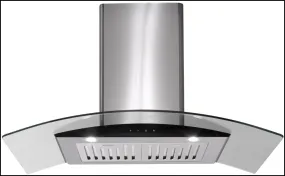 Venini V-RGT9 90cm Curved Glass Canopy Rangehood