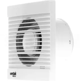 Ventair 180mm x 180mm SLIMLINE Flush Mounted Square Exhaust Fan White With Backdraft Damper Suitable For 116mm Hole & 125mm Duct