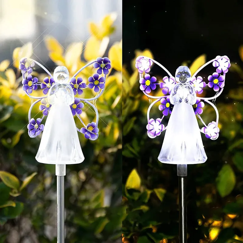 Waterproof solar powered angel light