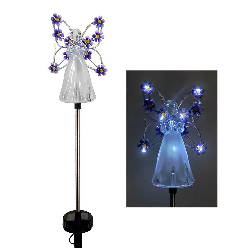 Waterproof solar powered angel light