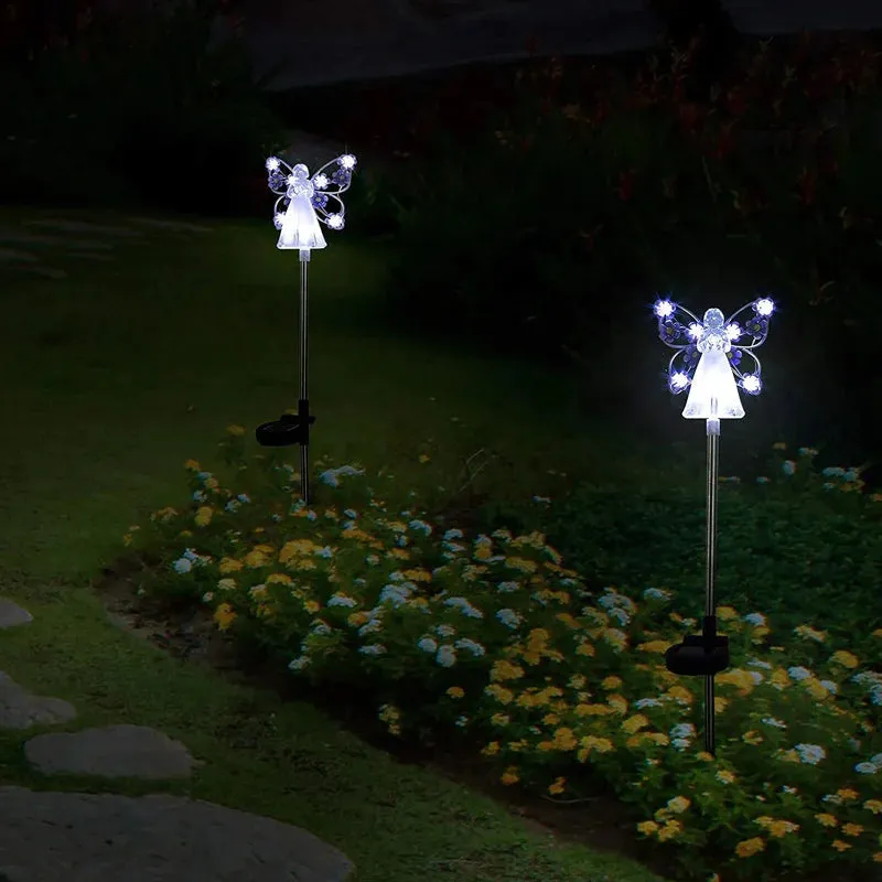 Waterproof solar powered angel light