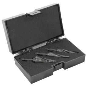 WEN DB124X 3-Piece Impact-Duty Titanium Step Drill Bit Set with #1, #2, and #4 Step Drill Bits