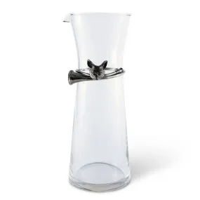 Wine Carafe with Pewter Hunt Horn