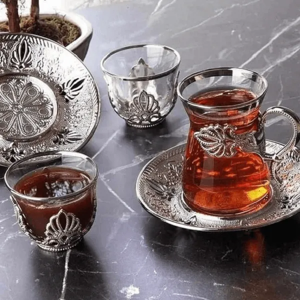 Zinc Casting Tea Cup & Saucer Set